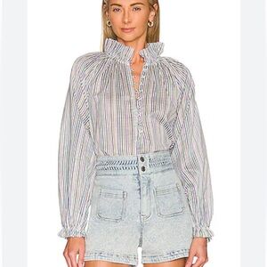 MAGALI PASCAL Blouse with colored stripes Aurelia | Multi Sz Small